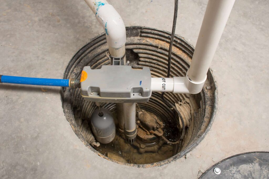 sump pump that needs to be replaced